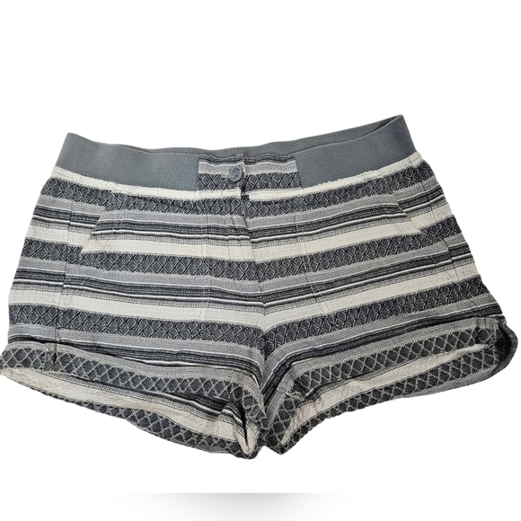 LOFT Gray & White Striped Shorts 3" Inseam Size 6 Women's - Picture 2 of 11